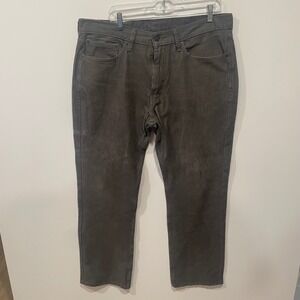 Levis 514 Straight Fit Corduroy Pants Mens 36x30 Charcoal Gray Stretch Trousers